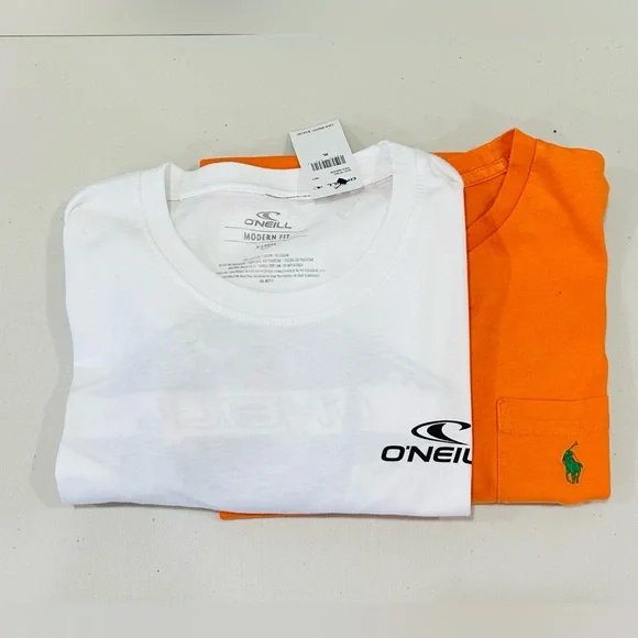 Set Of Two T-Shirt Size XL O’Neill New + Polo Lauren Pre Owner - Picture 1 of 13